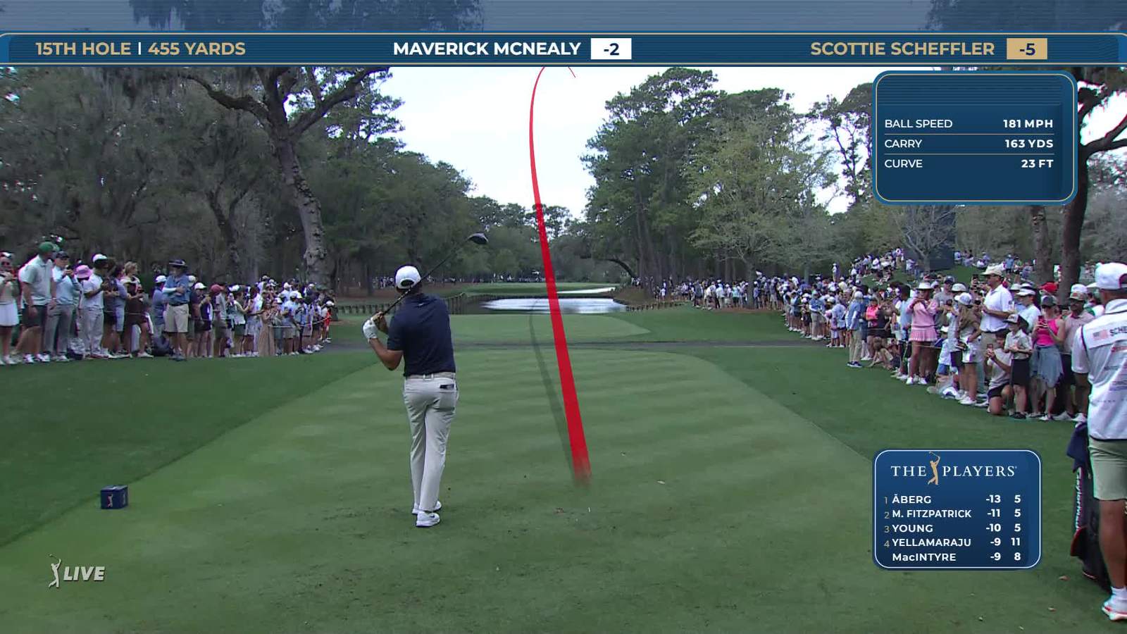 Scottie Scheffler | Round 4 | 15th hole | Shot 1 | 2026 THE PLAYERS