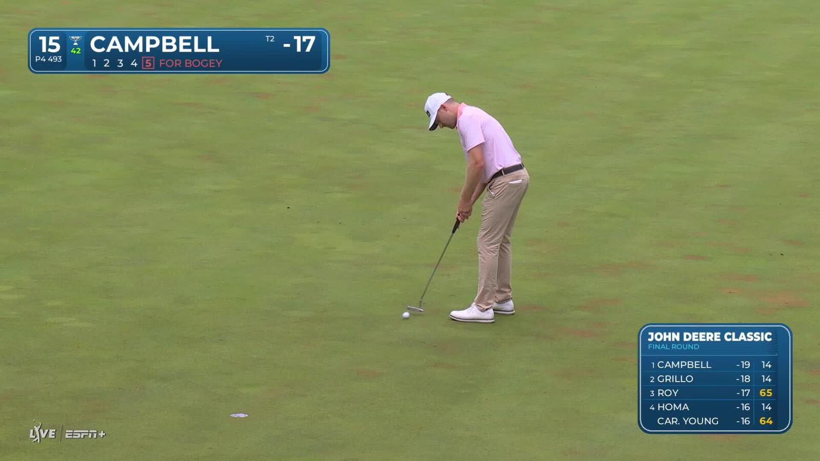 Brian Campbell | Round 4 | 15th hole | Shot 6 | 2025 John Deere
