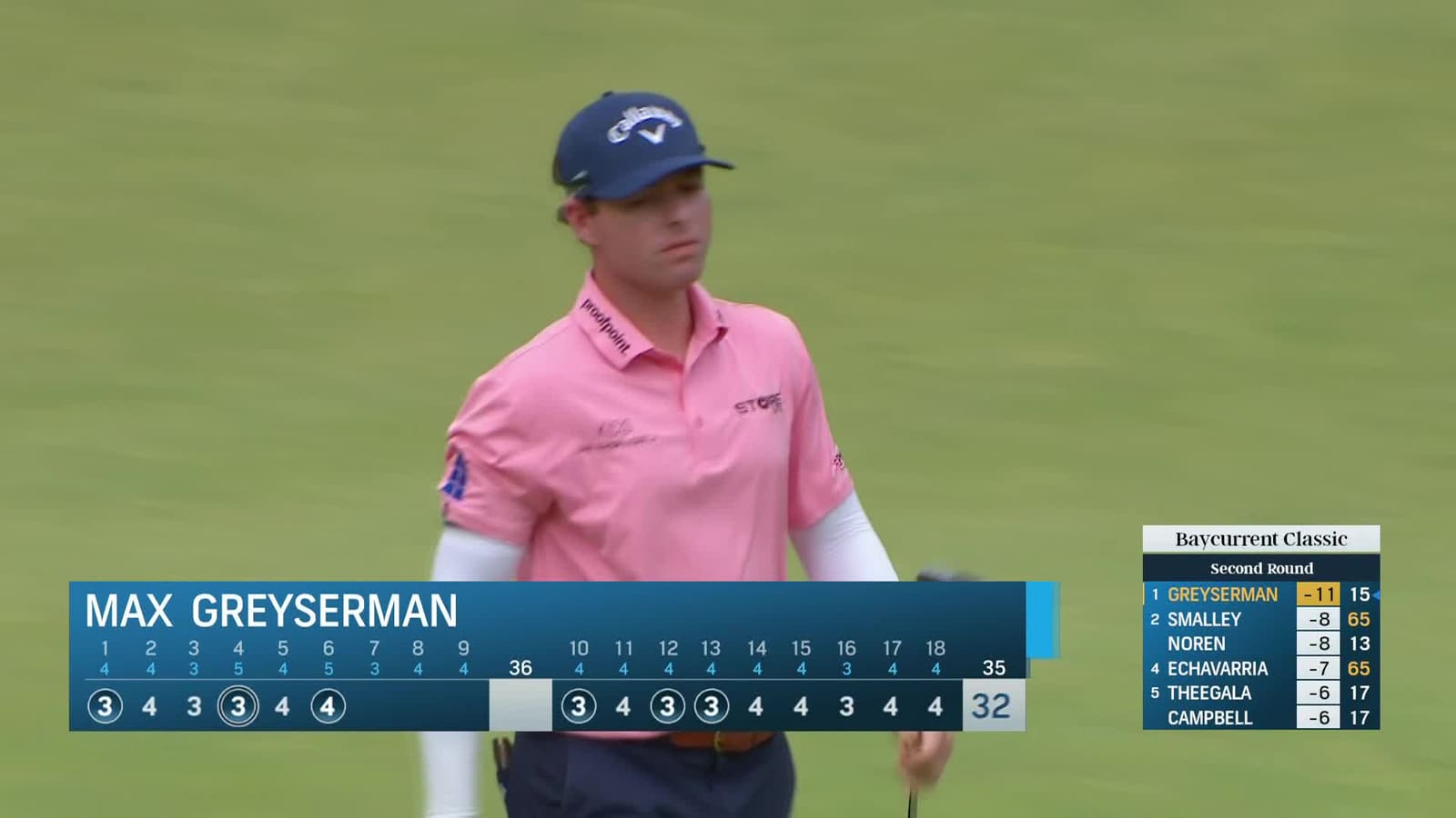 Max Greyserman | Round 2 | 6th hole | Shot 4 | 2025 Baycurrent