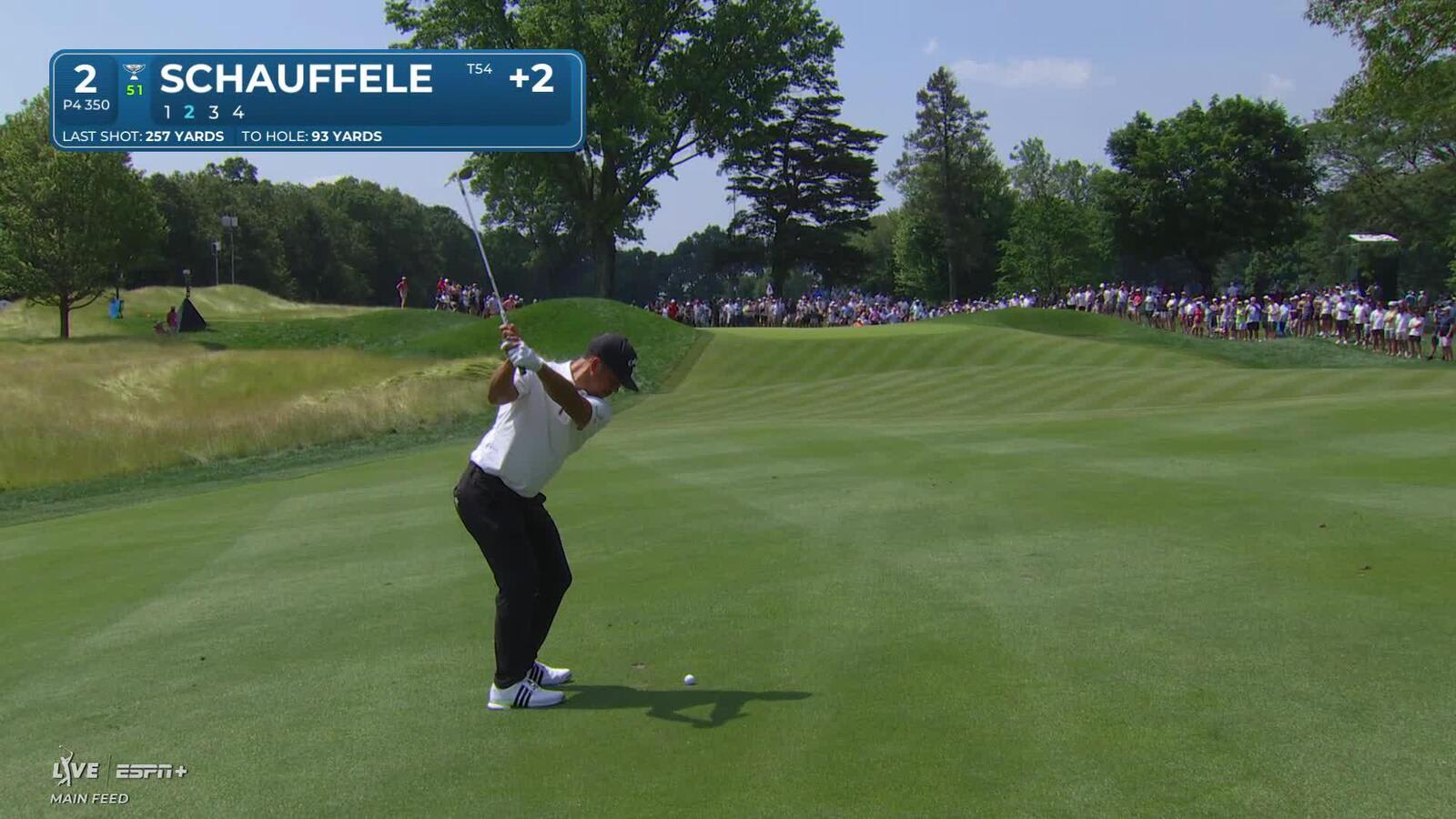 Xander Schauffele | Round 3 | 2nd hole | Shot 2 | 2025 Travelers