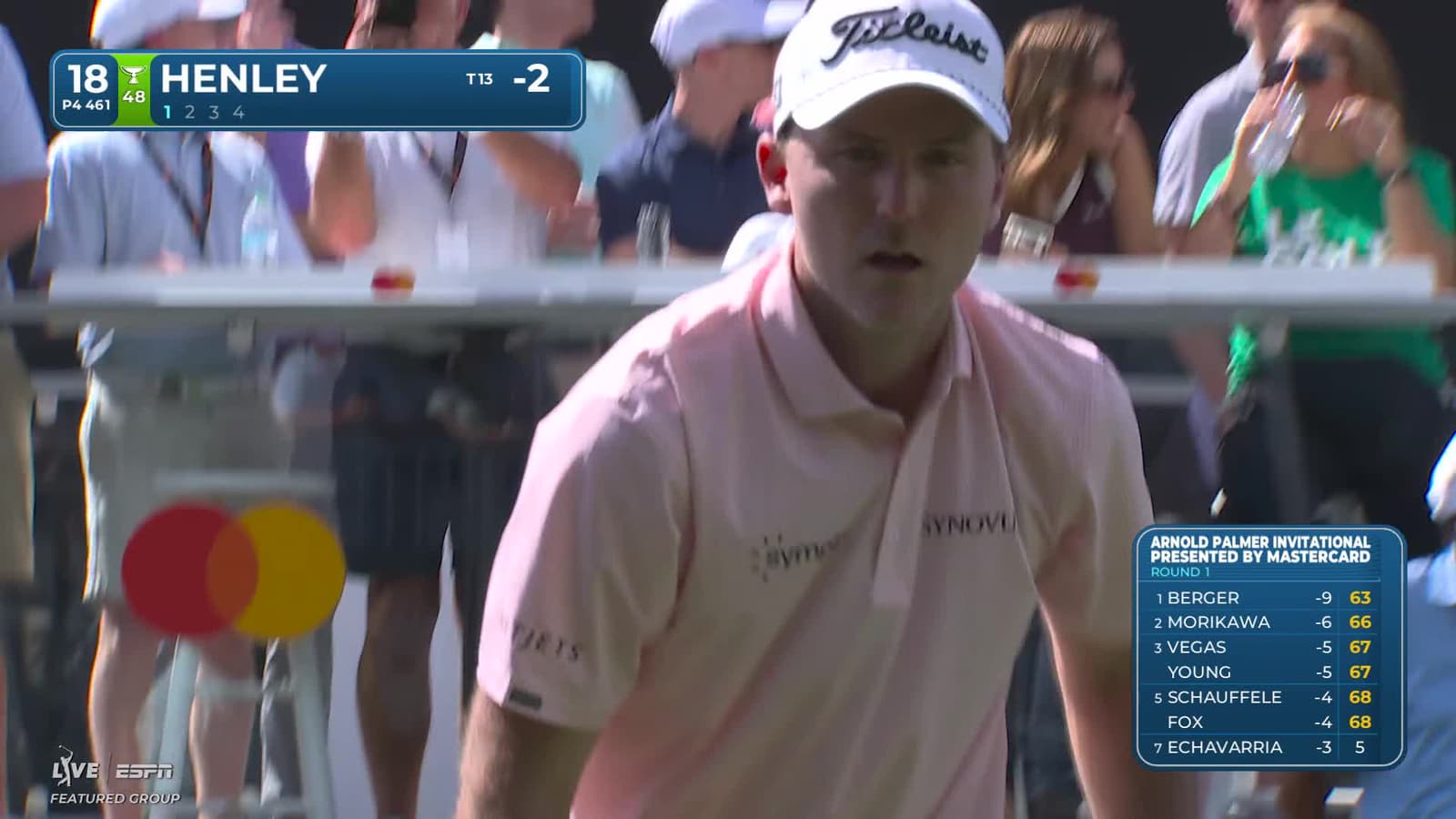 Russell Henley | Round 1 | 18th hole | Shot 1 | 2026 Arnold Palmer