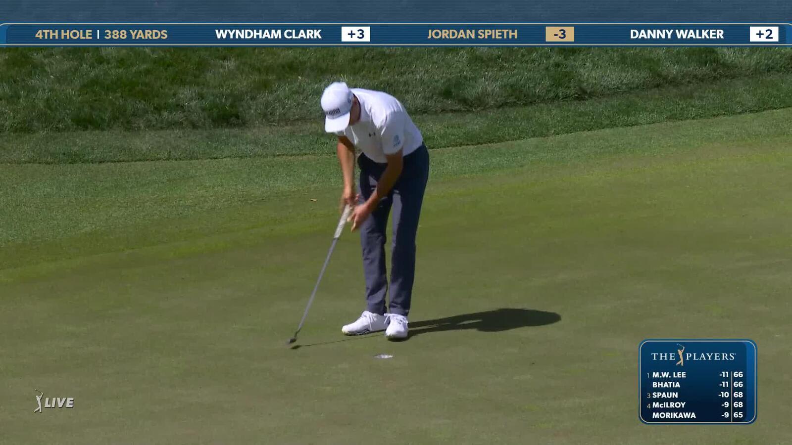 Jordan Spieth | Round 2 | 4th hole | Shot 5 | 2025 THE PLAYERS