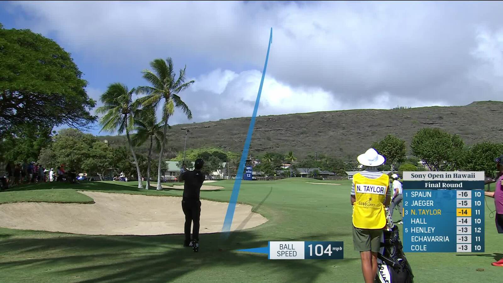 Nick Taylor | Round 4 | 12th hole | Shot 2 | 2025 Sony Open