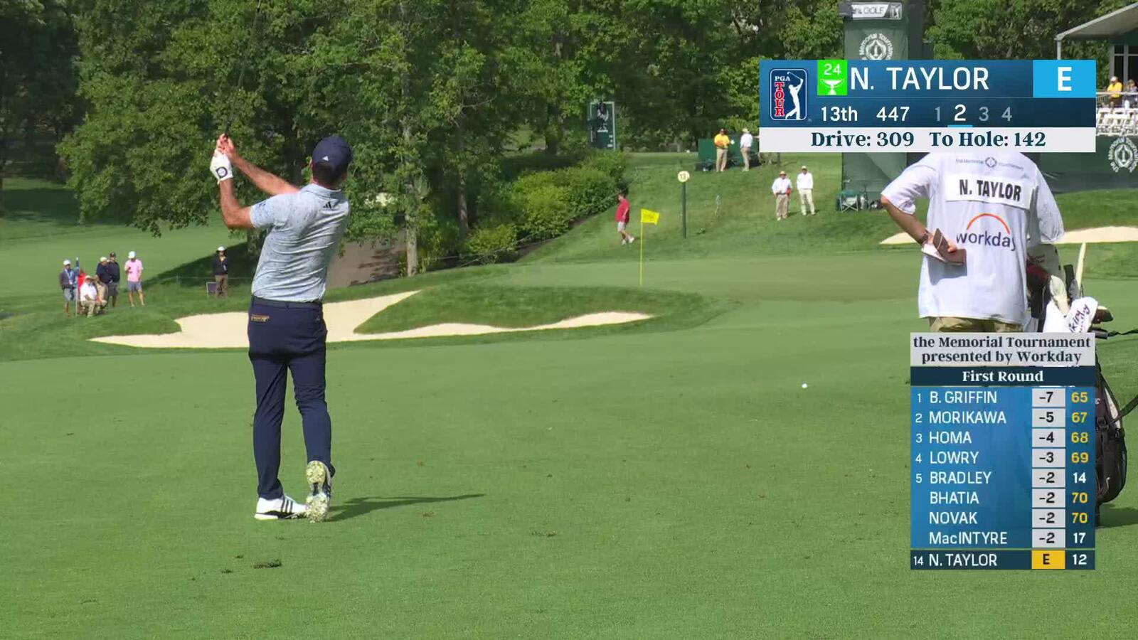 Nick Taylor | Round 1 | 13th hole | Shot 2 | 2025 the Memorial