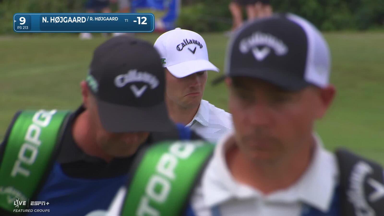 Nicolai Højgaard | Round 1 | 9th hole | Shot 1 | 2025 Zurich Classic