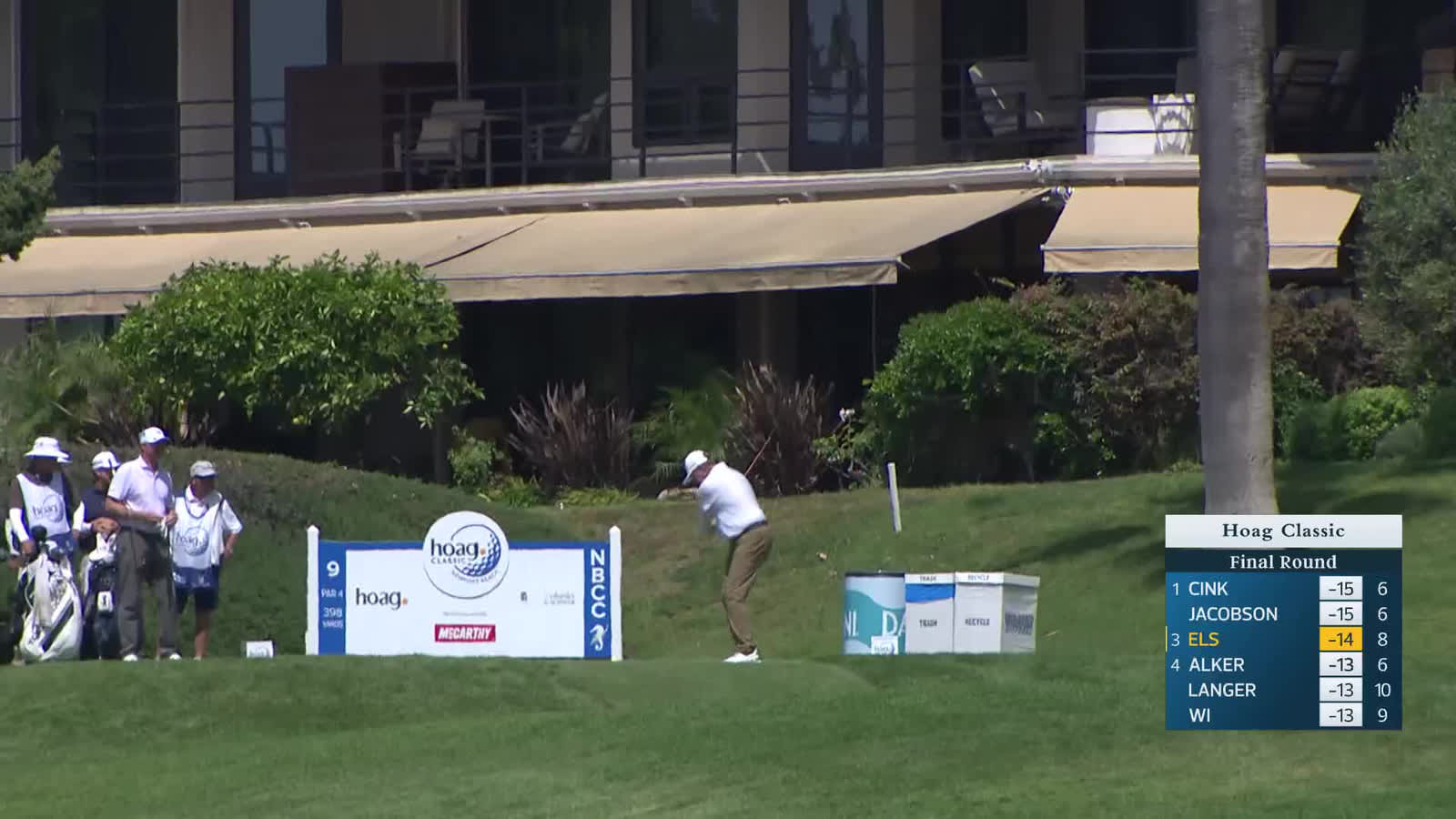 Ernie Els | Round 3 | 9th hole | Shot 1 | 2026 Hoag Classic
