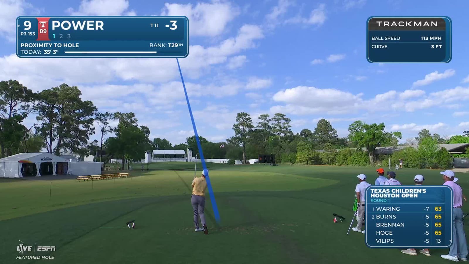 Seamus Power | Round 1 | 9th hole | Shot 1 | 2026 Houston Open