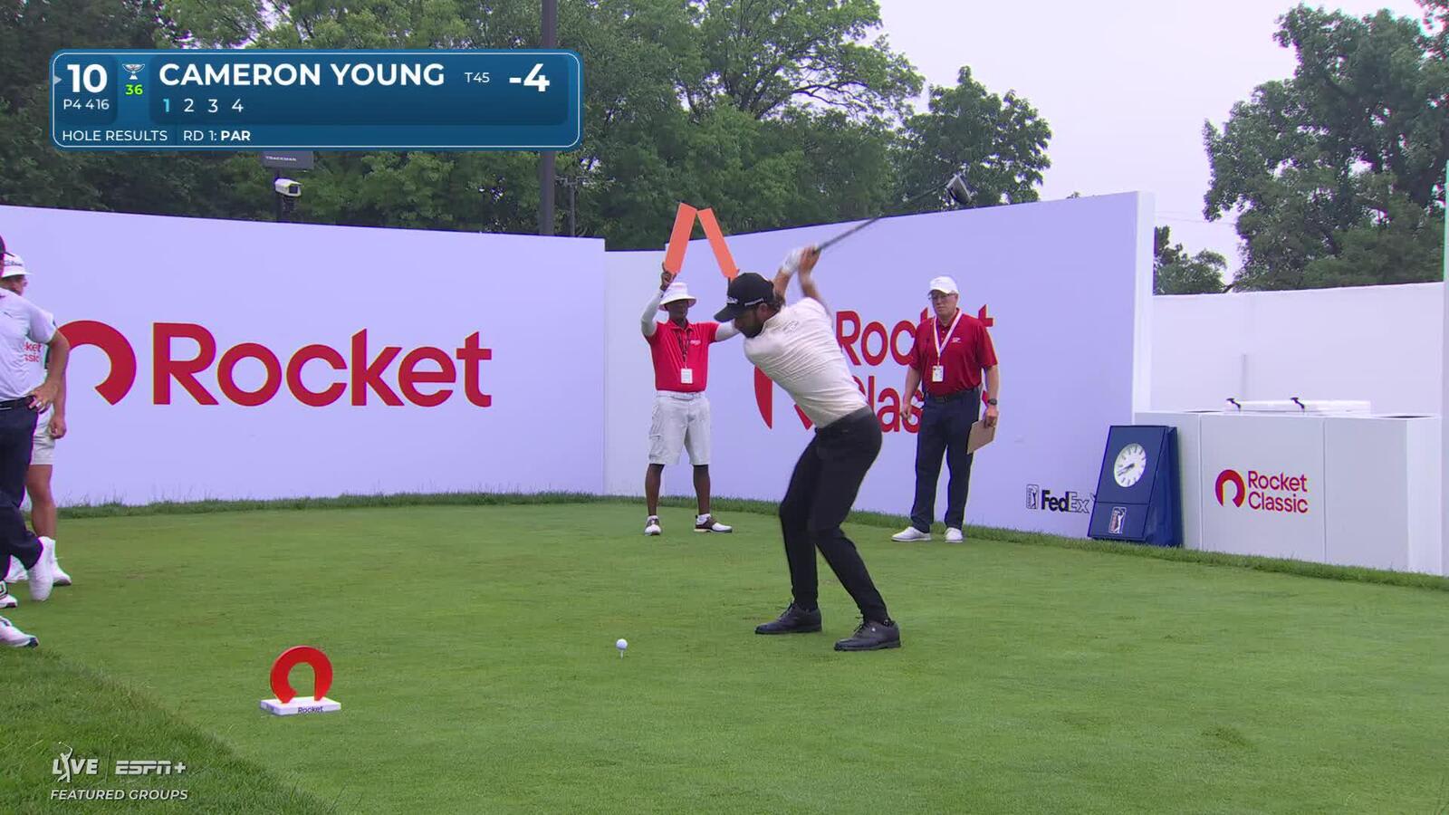 Cameron Young | Round 2 | 10th hole | Shot 1 | 2025 Rocket Classic