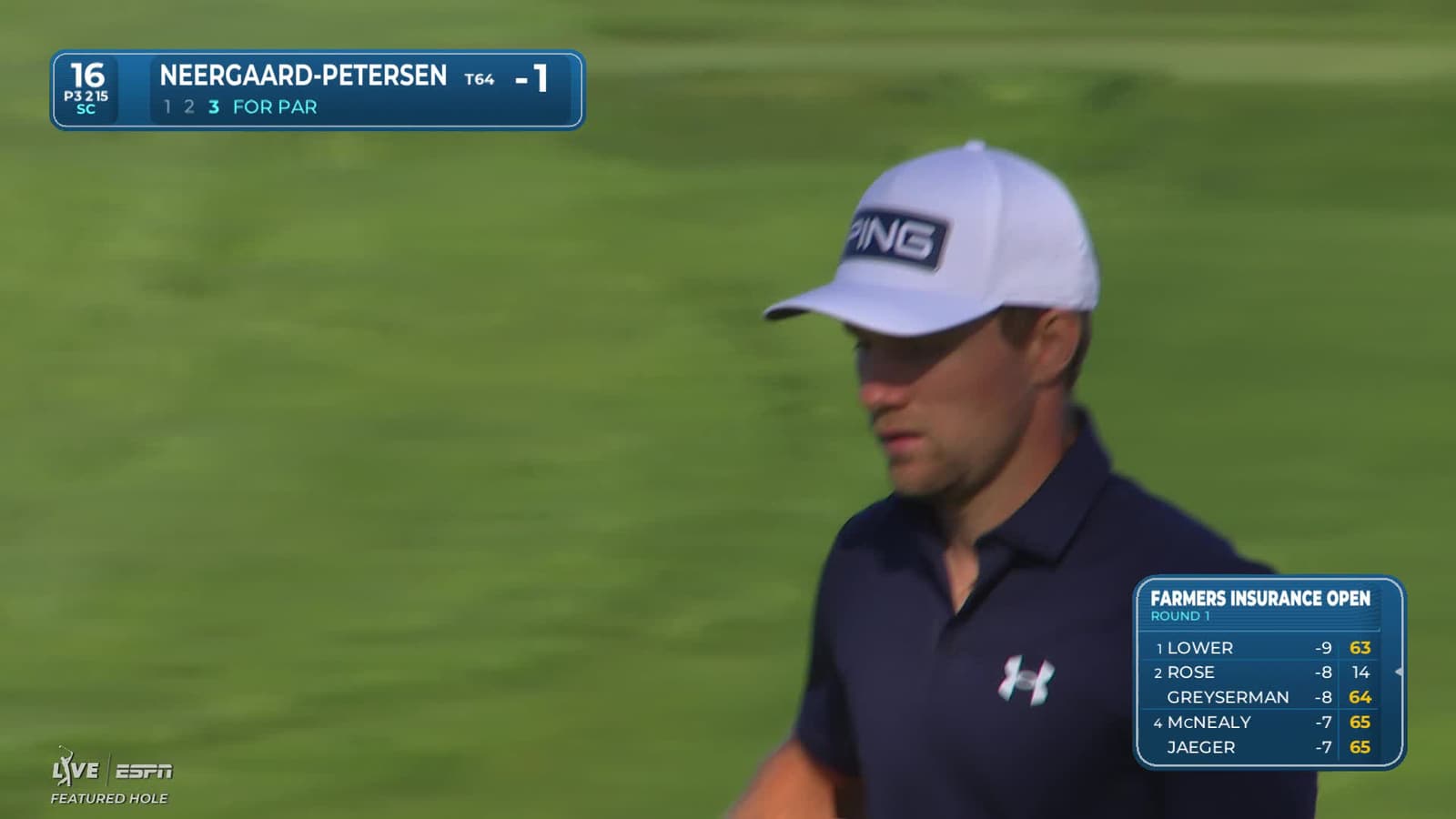 Rasmus Neergaard-Petersen | Round 1 | 16th hole | Shot 3 | 2026 Farmers