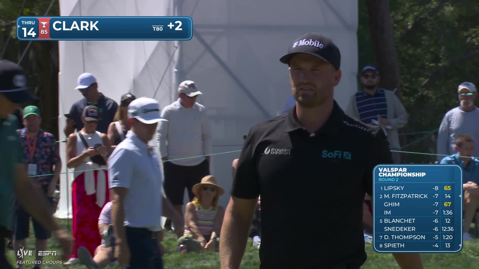 Wyndham Clark | Round 2 | 5th hole | Shot 5 | 2026 Valspar