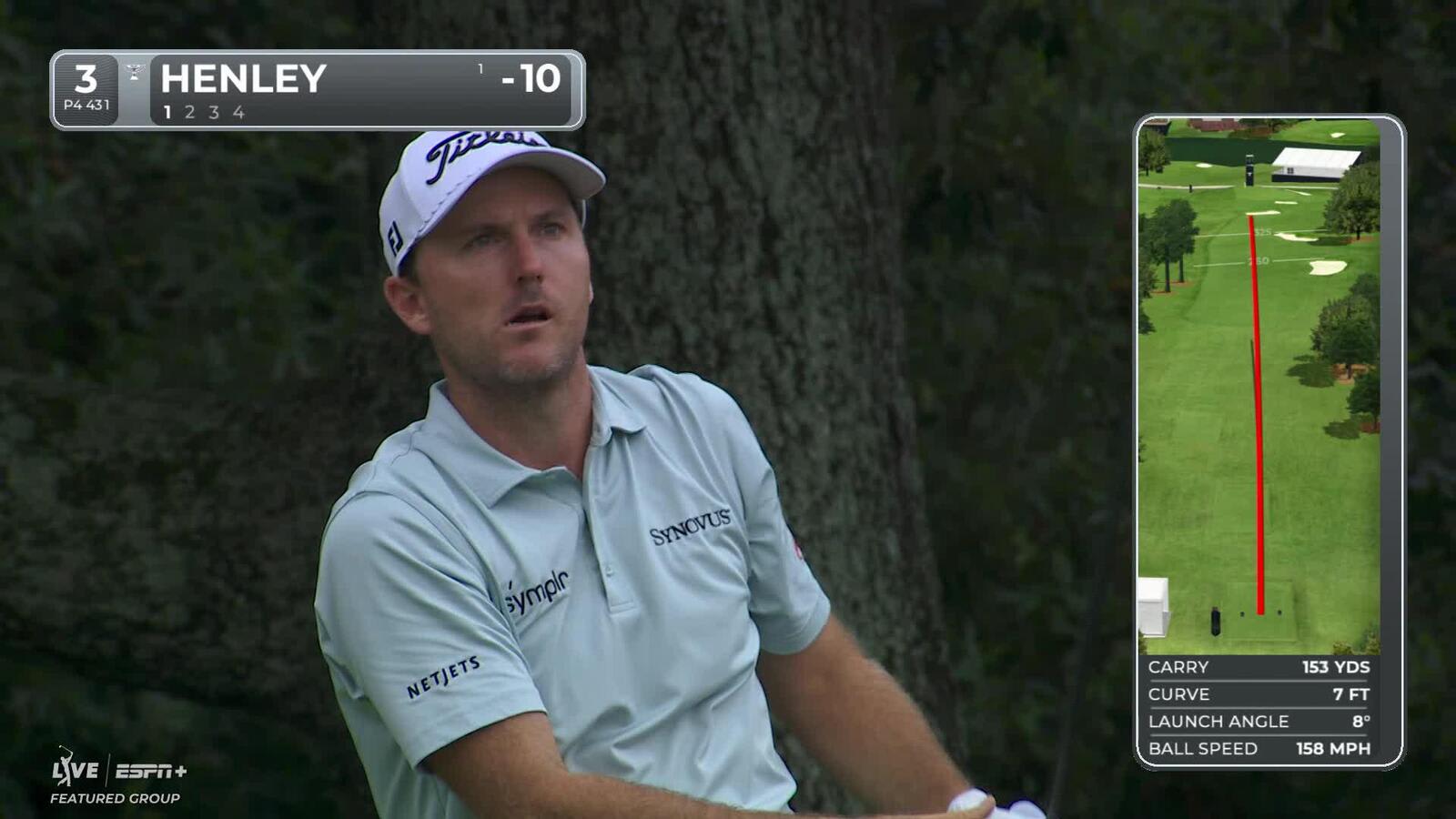 Russell Henley | Round 2 | 3rd hole | Shot 1 | 2025 TOUR Championship