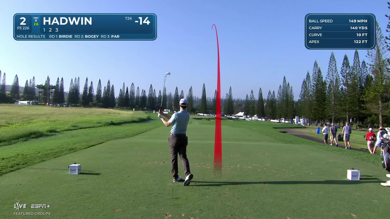 Adam Hadwin | Round 4 | 2nd hole | Shot 1 | 2025 The Sentry