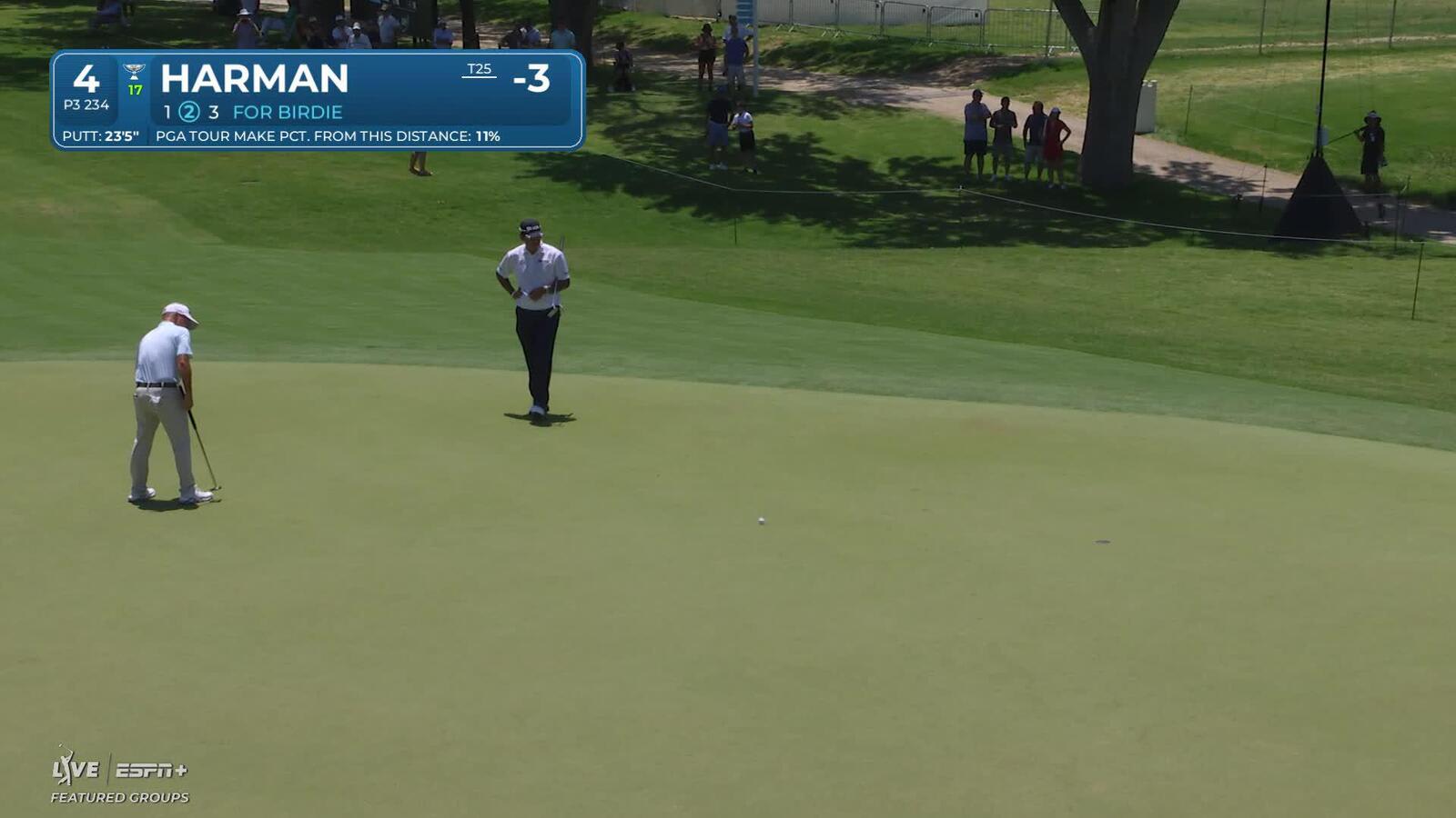 Brian Harman | Round 2 | 4th hole | Shot 3 | 2025 Charles Schwab