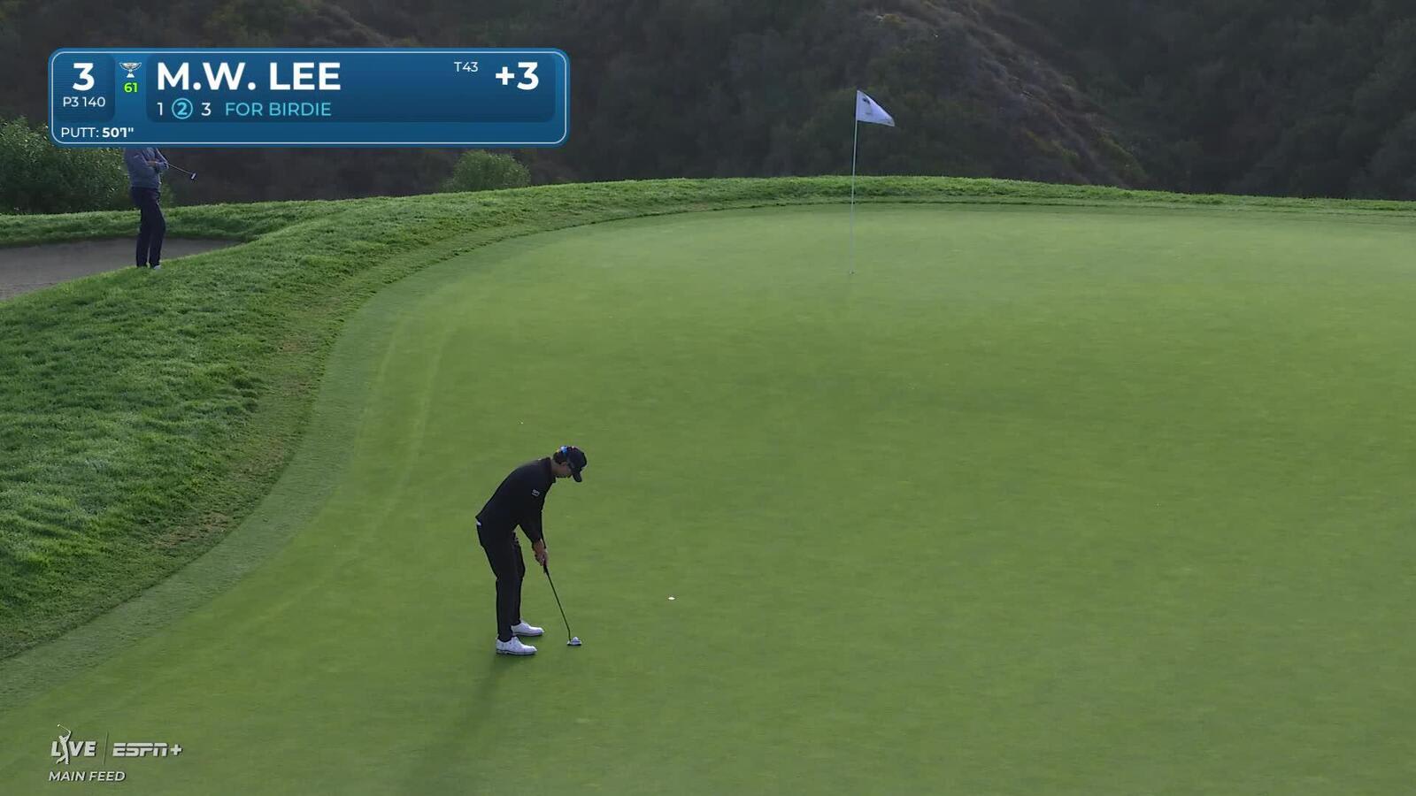 Min Woo Lee Round 3 3rd hole Shot 2 2025 Genesis