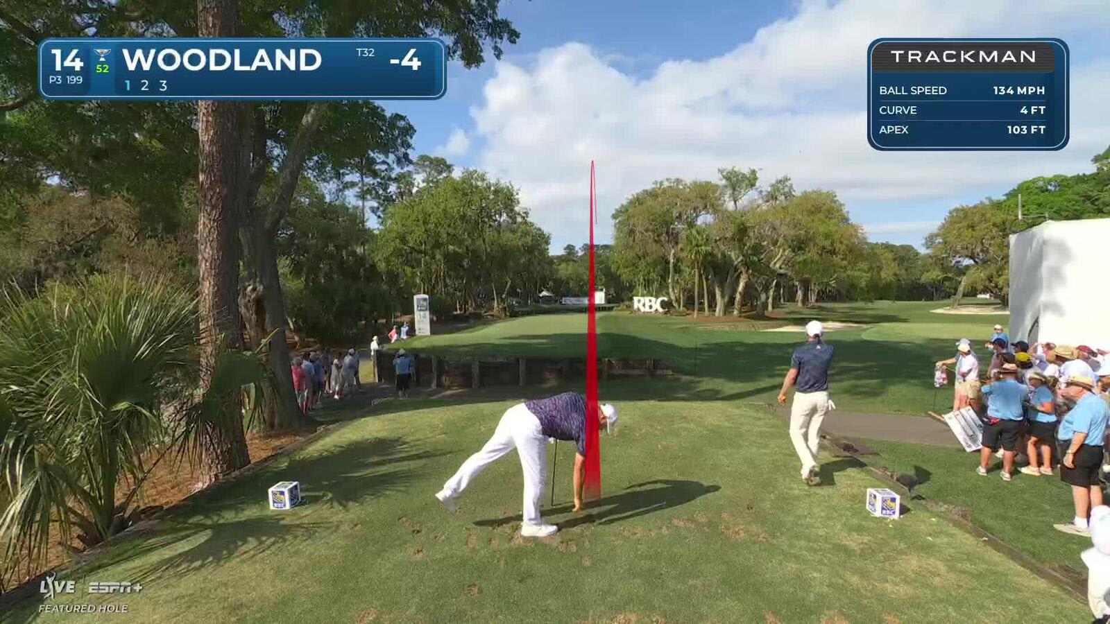 Gary Woodland | Round 2 | 14th hole | Shot 1 | 2025 RBC Heritage
