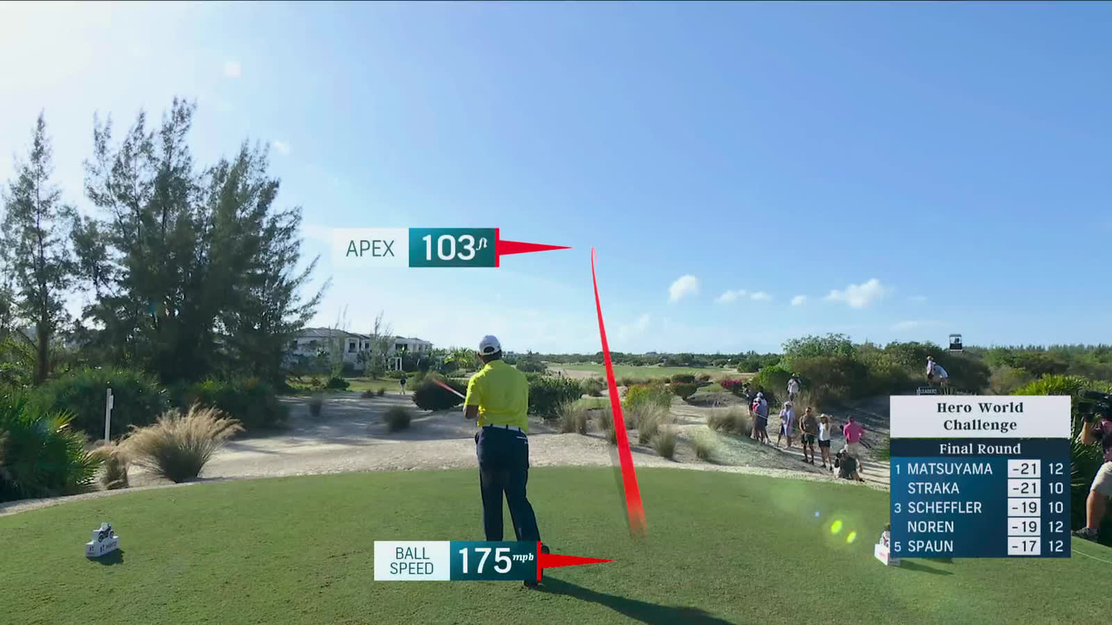 Hideki Matsuyama | Round 4 | 13th hole | Shot 1 | 2025 Hero World Challenge