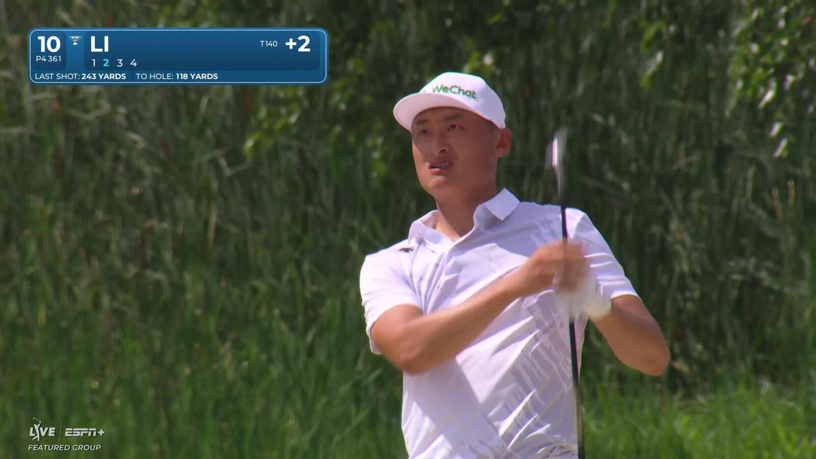 Haotong Li | Round 1 | 10th hole | Shot 2 | 2025 3M Open