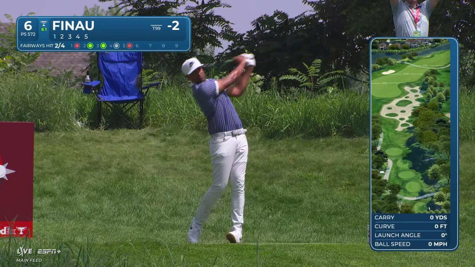 Tony Finau | Round 2 | 6th hole | Shot 1 | 2025 3M Open