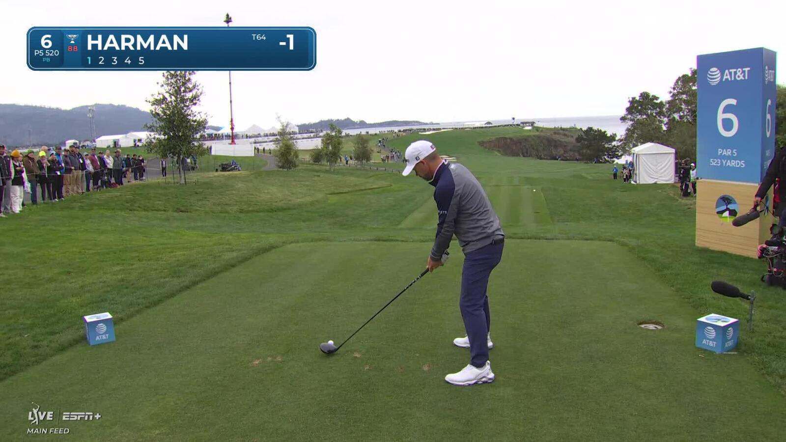 Brian Harman | Round 2 | 6th hole | Shot 1 | 2025 AT&T Pebble Beach