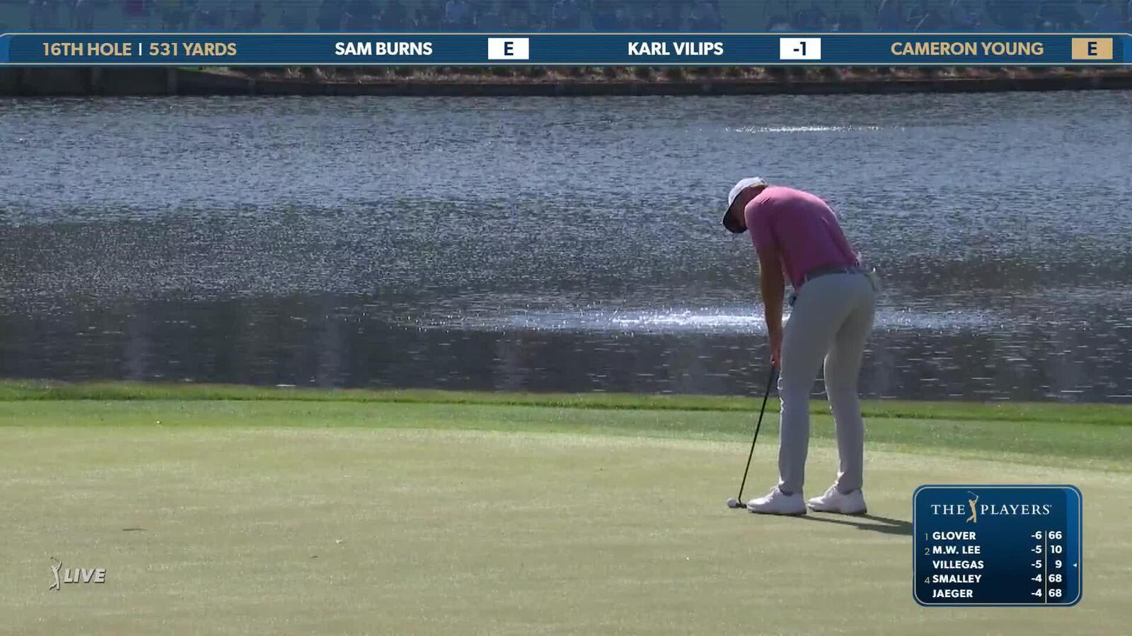 Sam Burns | Round 1 | 16th hole | Shot 4 | 2025 THE PLAYERS