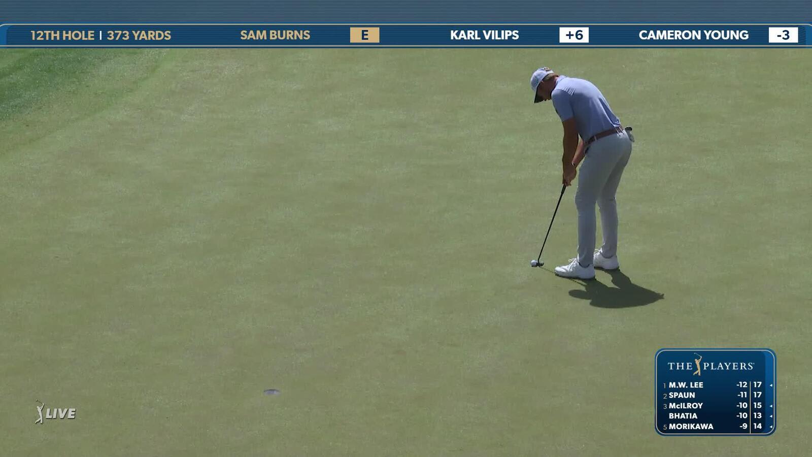 Sam Burns | Round 2 | 12th hole | Shot 4 | 2025 THE PLAYERS