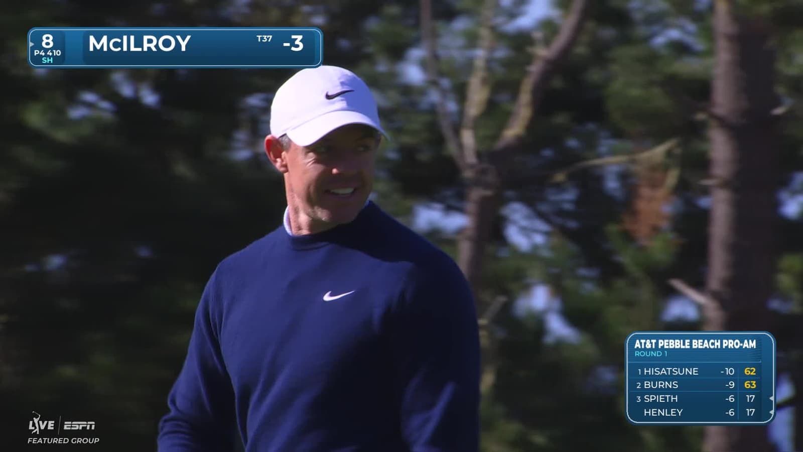 Rory McIlroy | Round 1 | 8th hole | Shot 4 | 2026 AT&T Pebble Beach