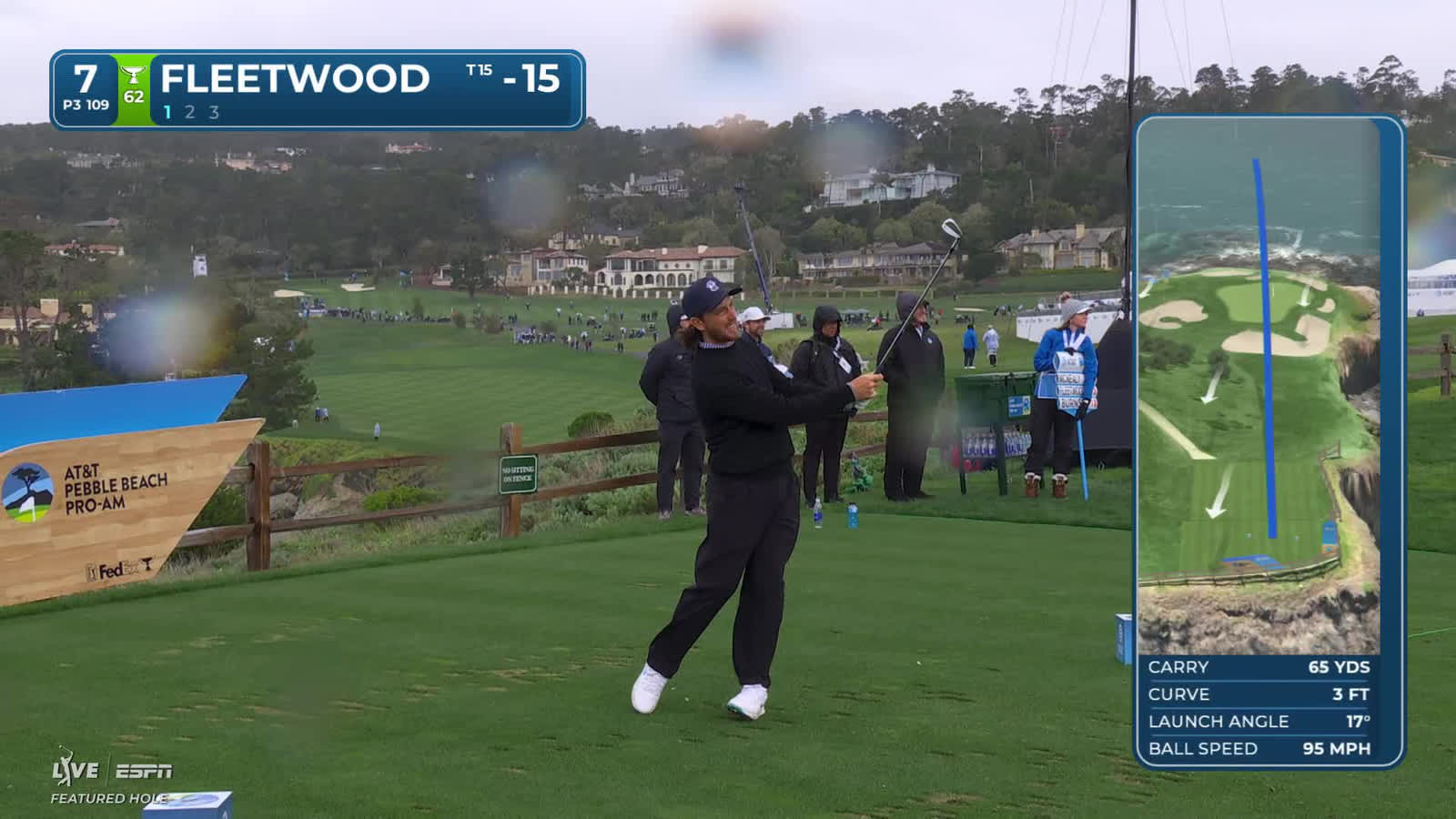Tommy Fleetwood | Round 4 | 7th hole | Shot 1 | 2026 AT&T Pebble Beach