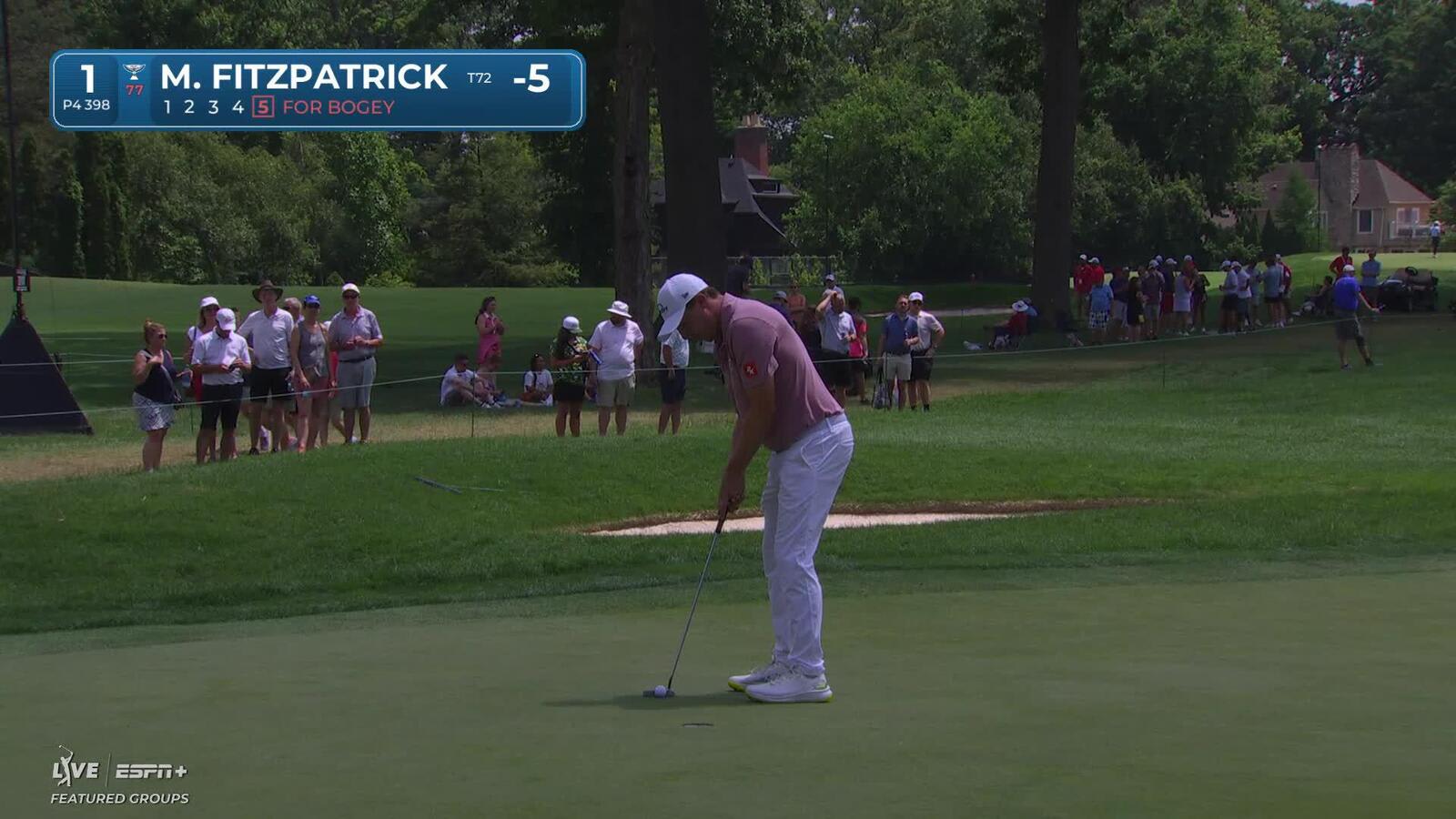 Matt Fitzpatrick | Round 2 | 1st hole | Shot 5 | 2025 Rocket Classic