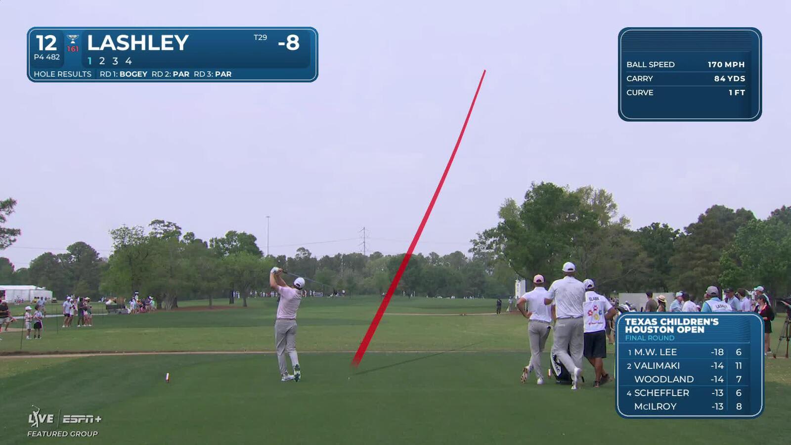 Nate Lashley | Round 4 | 12th hole | Shot 1 | 2025 Houston Open