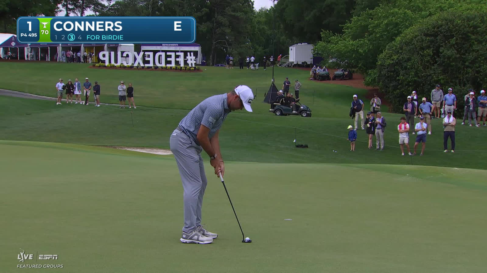 Corey Conners | Round 1 | 1st hole | Shot 3 | 2026 Truist Championship