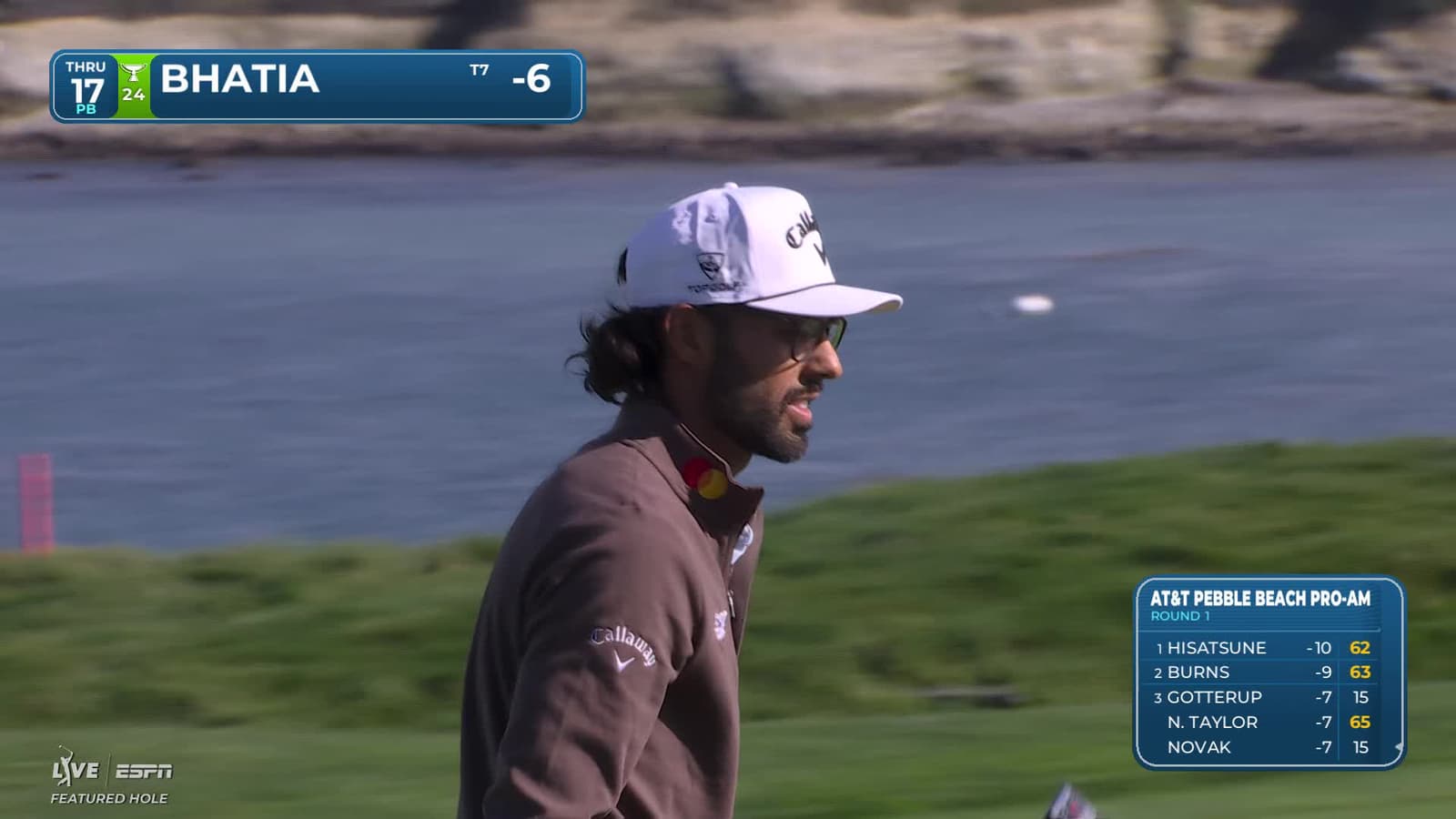 Akshay Bhatia | Round 1 | 17th hole | Shot 3 | 2026 AT&T Pebble Beach