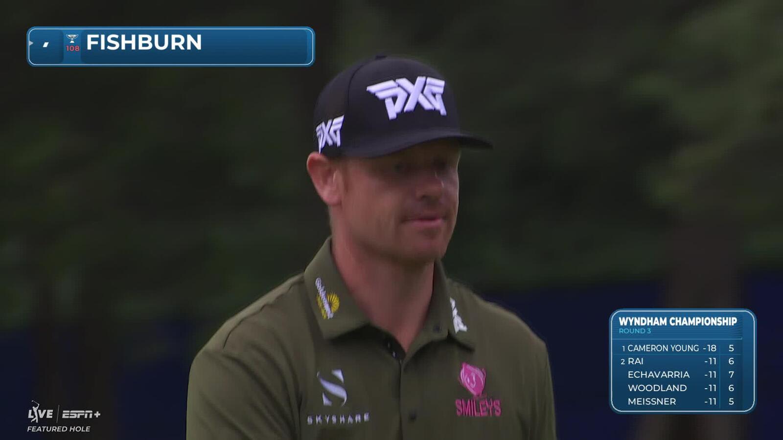 Patrick Fishburn | Round 3 | 16th hole | Shot 2 | 2025 Wyndham