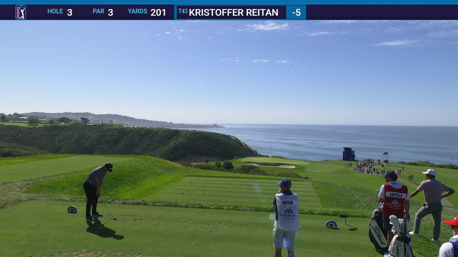 Kristoffer Reitan | Round 4 | 3rd hole | Shot 1 | 2026 Farmers