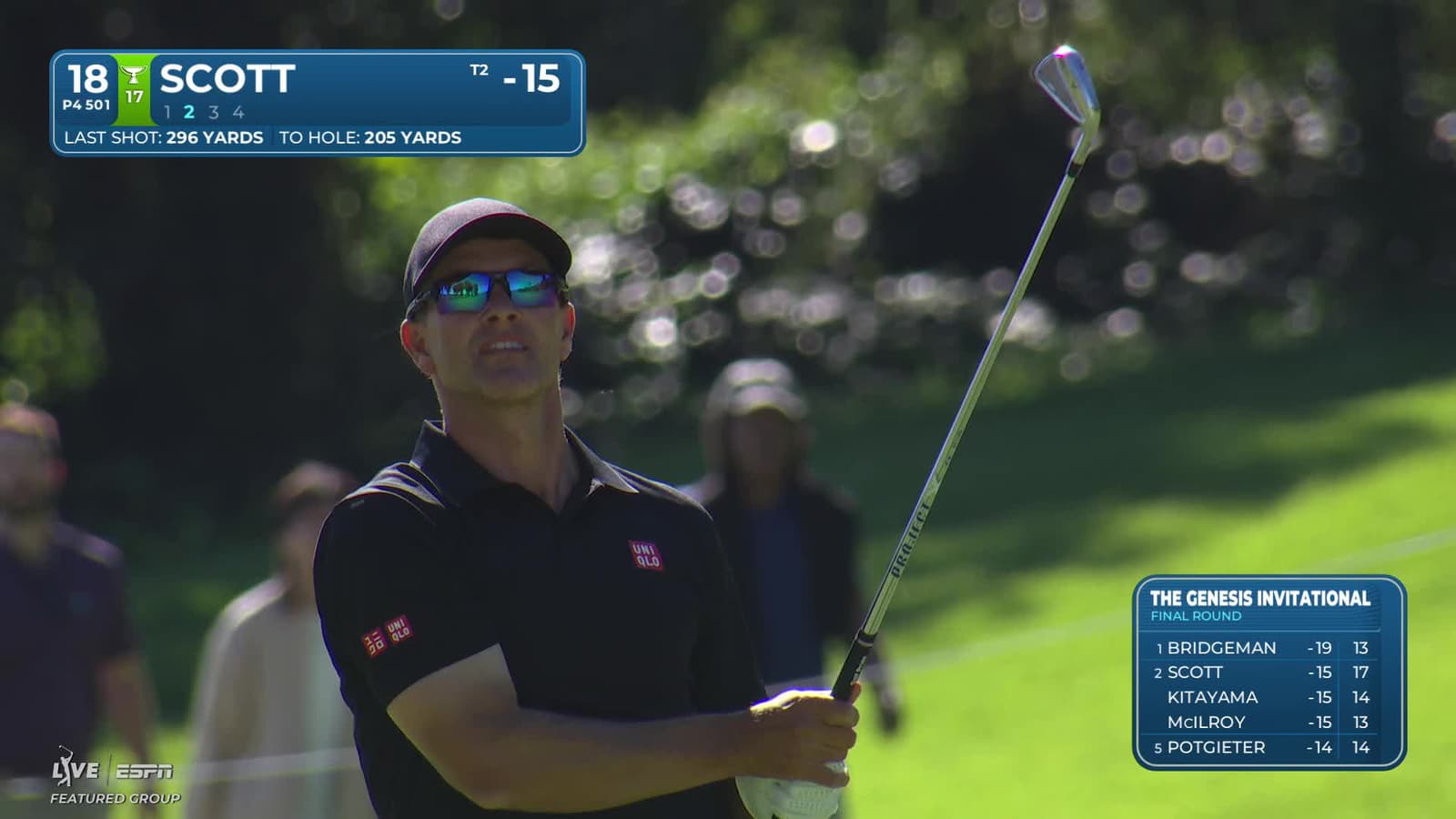 Adam Scott | Round 4 | 18th hole | Shot 2 | 2026 The Genesis