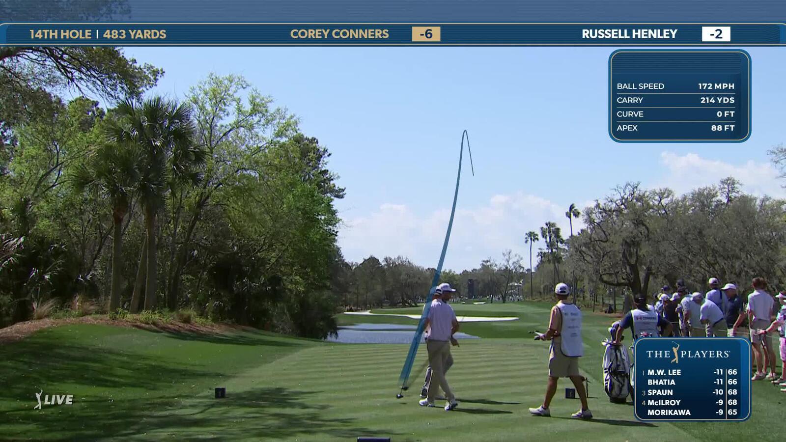 Corey Conners | Round 3 | 14th hole | Shot 1 | 2025 THE PLAYERS