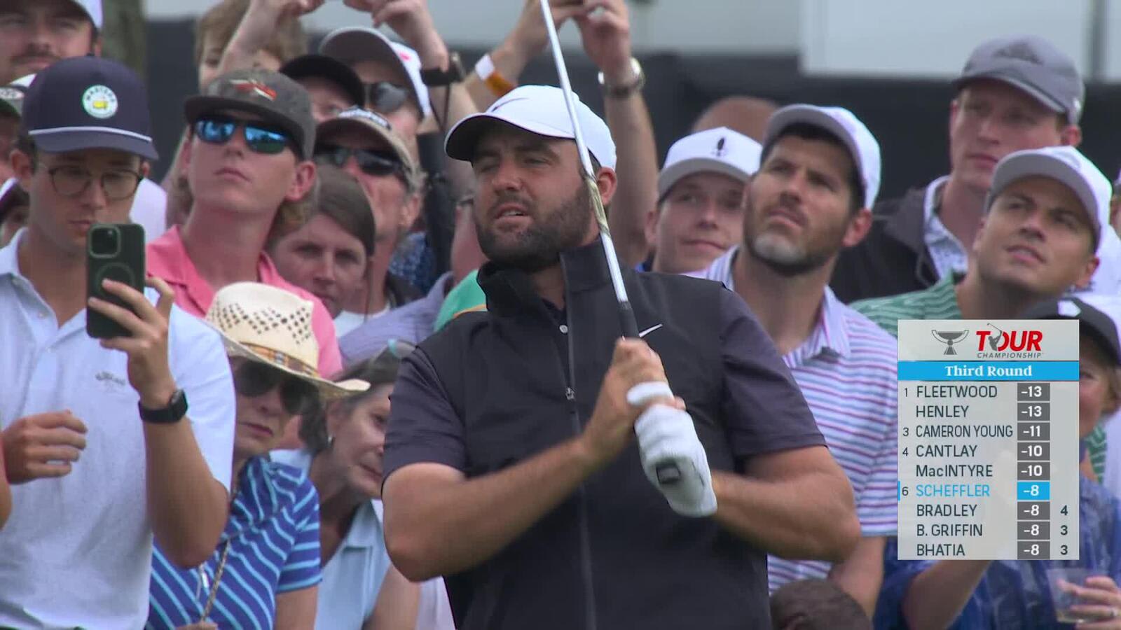 Scottie Scheffler | Round 3 | 1st hole | Shot 2 | 2025 TOUR Championship