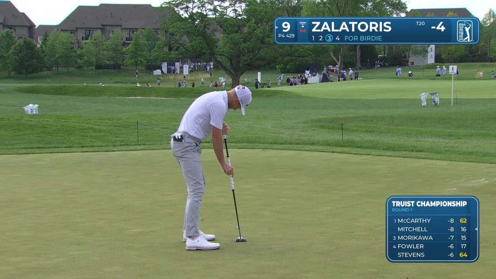 Will Zalatoris | Round 1 | 9th hole | Shot 3 | 2025 Truist Championship
