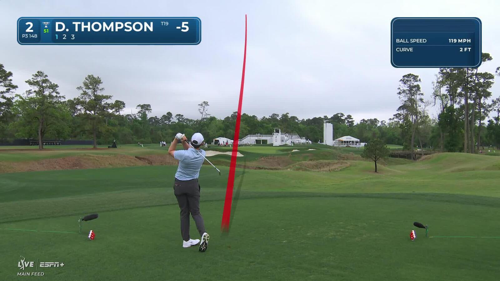 Davis Thompson | Round 4 | 2nd hole | Shot 1 | 2025 Houston Open