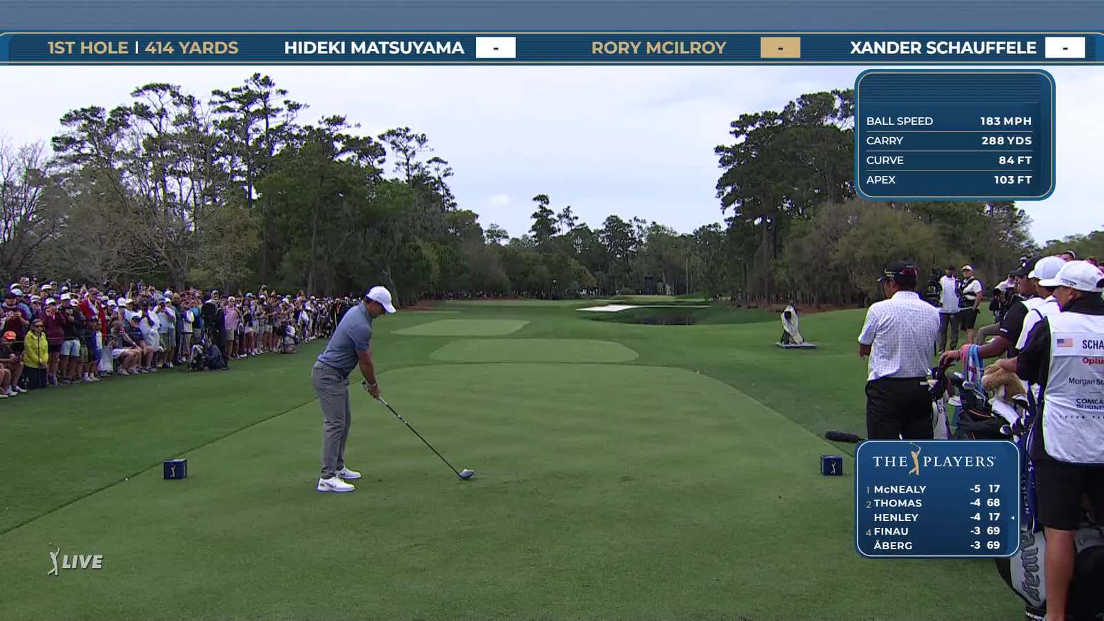 Rory McIlroy | Round 1 | 1st hole | Shot 1 | 2026 THE PLAYERS