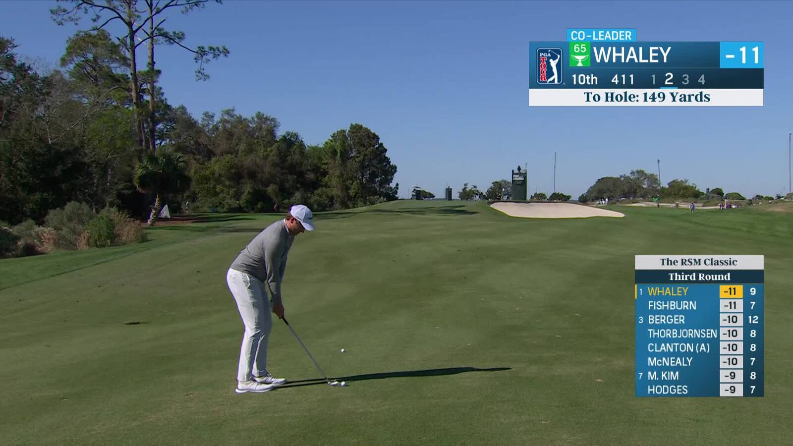 Vince Whaley | Round 3 | 10th hole | Shot 2 | 2024 The RSM Classic