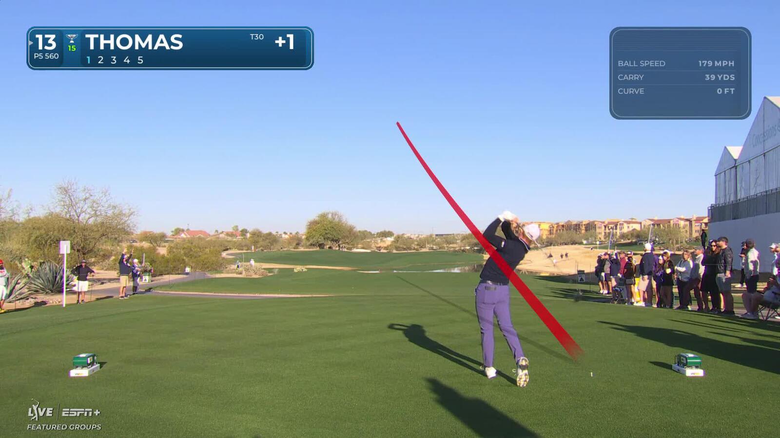 Justin Thomas | Round 1 | 13th hole | Shot 1 | 2025 WM Phoenix Open