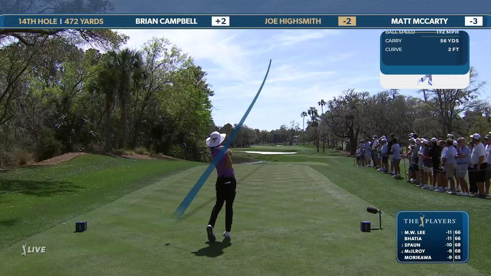 Joe Highsmith | Round 2 | 14th hole | Shot 1 | 2025 THE PLAYERS