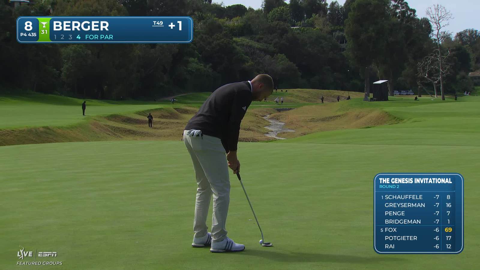 Daniel Berger | Round 2 | 8th hole | Shot 4 | 2026 The Genesis