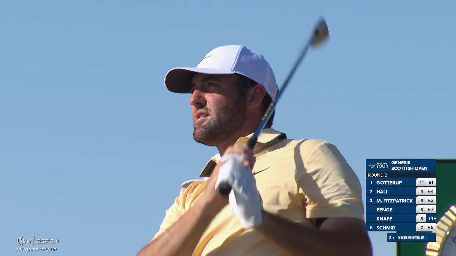 Scottie Scheffler | Round 2 | 14th hole | Shot 1 | 2025 Genesis Scottish Open