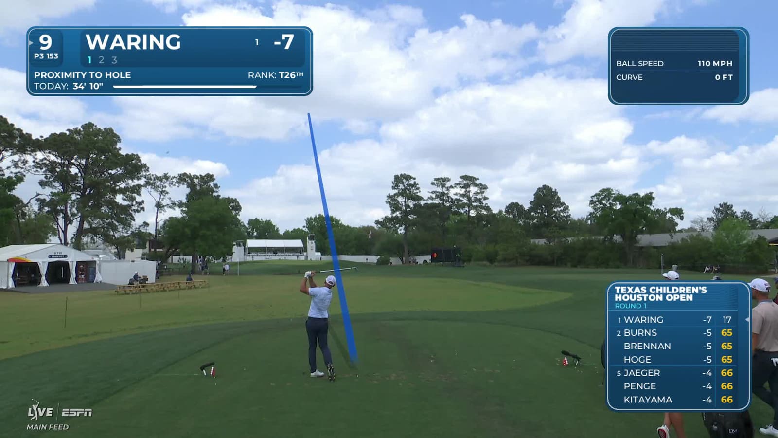 Paul Waring | Round 1 | 9th hole | Shot 1 | 2026 Texas Children's