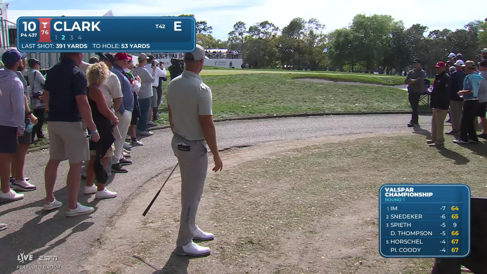 Wyndham Clark | Round 1 | 10th hole | Shot 2 | 2026 Valspar