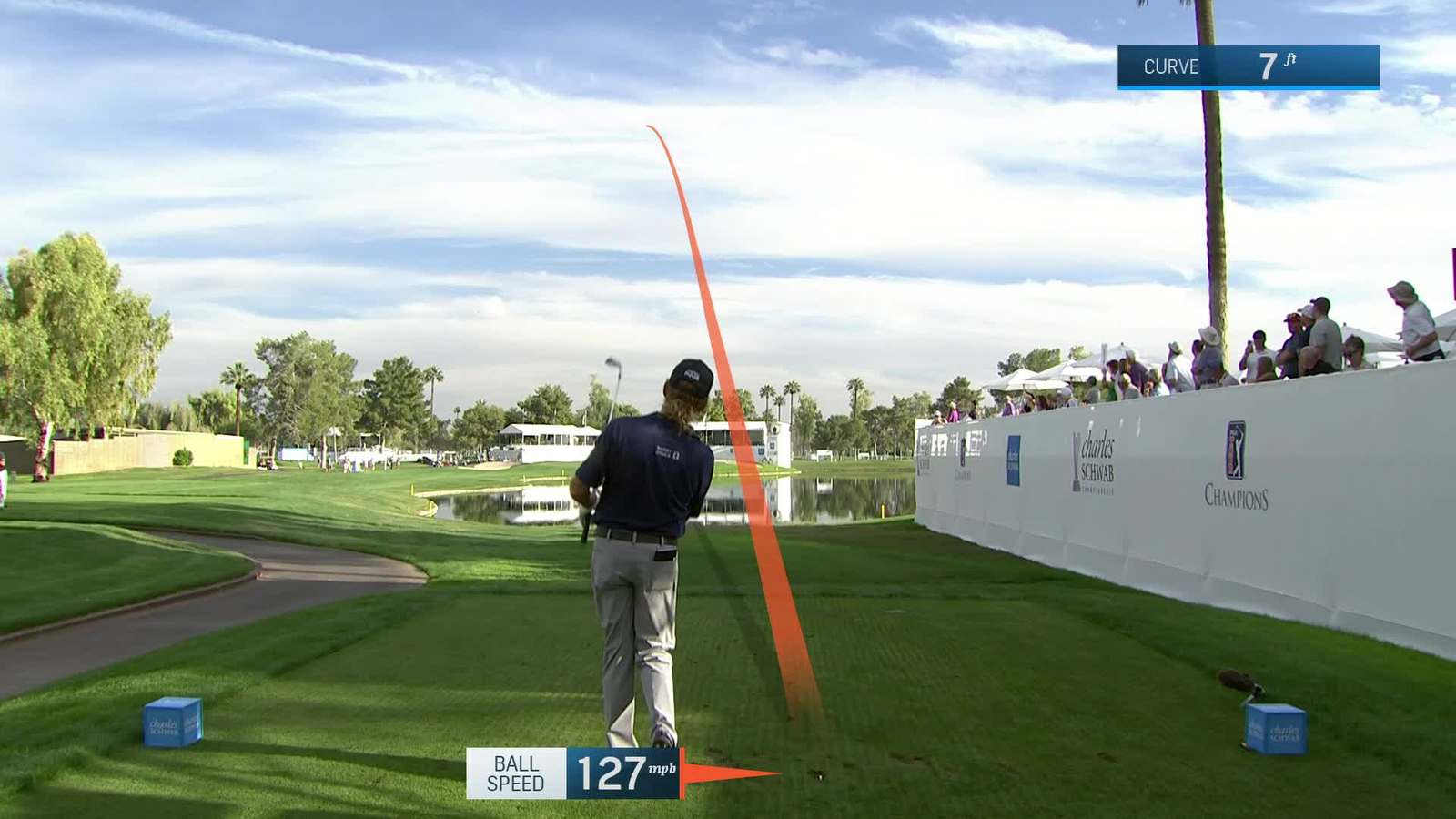 Miguel Angel Jiménez | Round 1 | 15th hole | Shot 1 | 2025 Charles Schwab