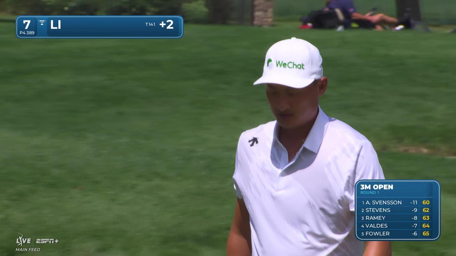 Haotong Li | Round 1 | 7th hole | Shot 4 | 2025 3M Open