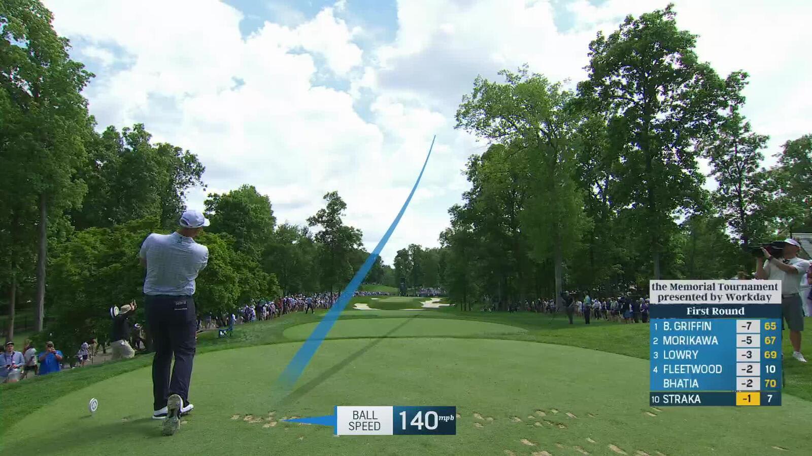 Sepp Straka | Round 1 | 8th hole | Shot 1 | 2025 the Memorial