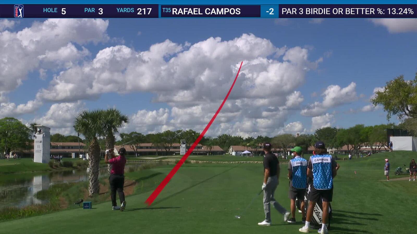 Rafael Campos | Round 1 | 5th hole | Shot 1 | 2025 Cognizant Classic